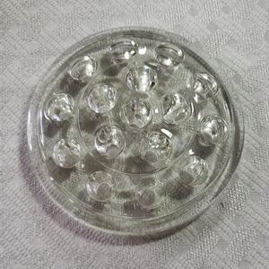 Flower Frog Clear Glass Large